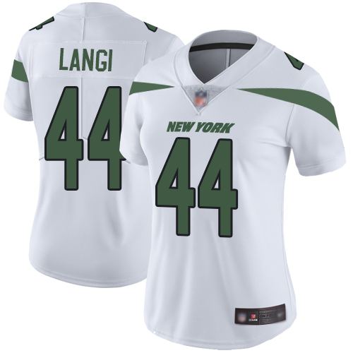 New York Jets Limited White Women Harvey Langi Road Jersey NFL Football #44 Vapor Untouchable->new york jets->NFL Jersey